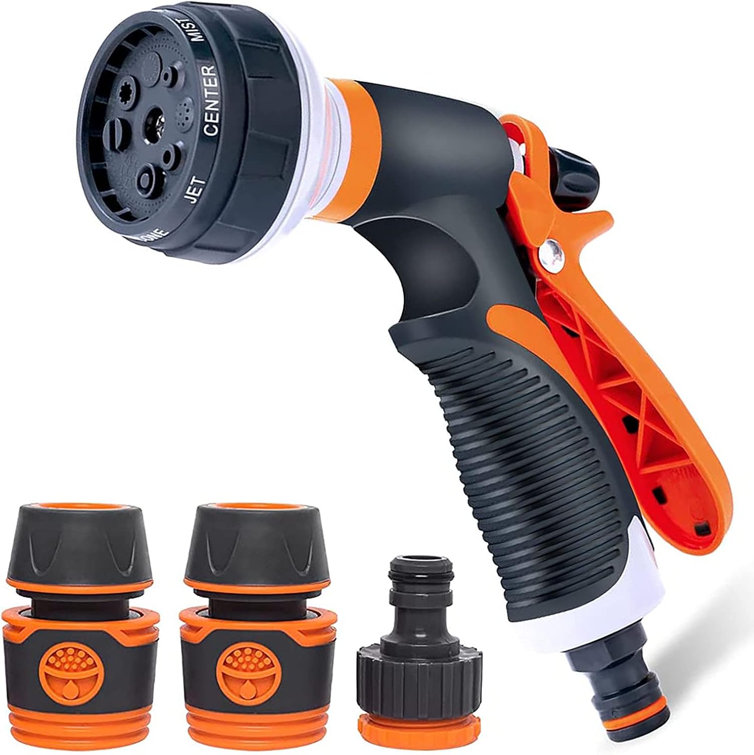 Hose Spray Gun Set, Garden Hose Pipe Spray Gun with 8 Adjustable