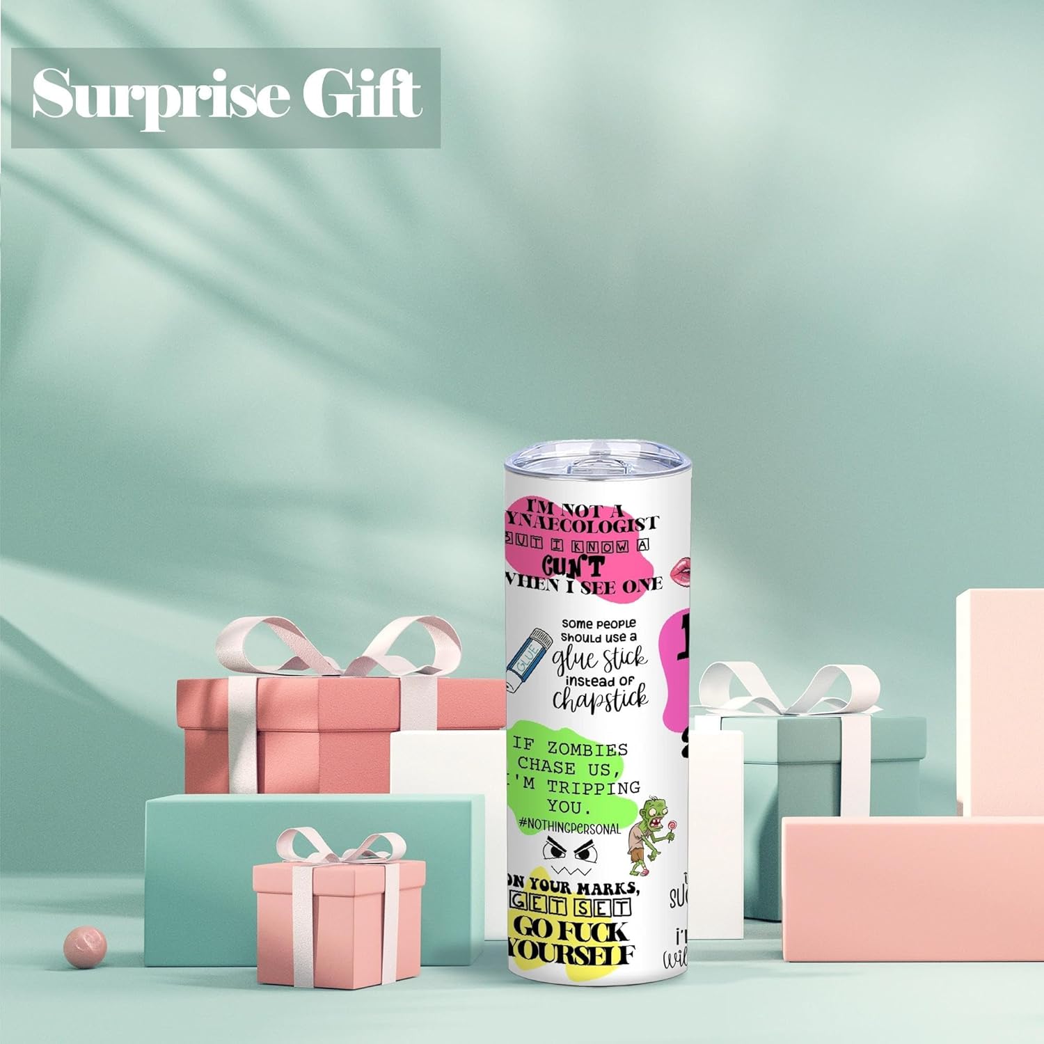 My Daily Dose of Sarcasm,20 Oz Insulated Stainless Steel Skinny Tumblers,Funny Travel Coffee Mug,Birthday Party Gift for Women Mom Friends Coworker,Colleague,Sarcastic Gifts for Nurse Doctor,1 Pcs - Image 6