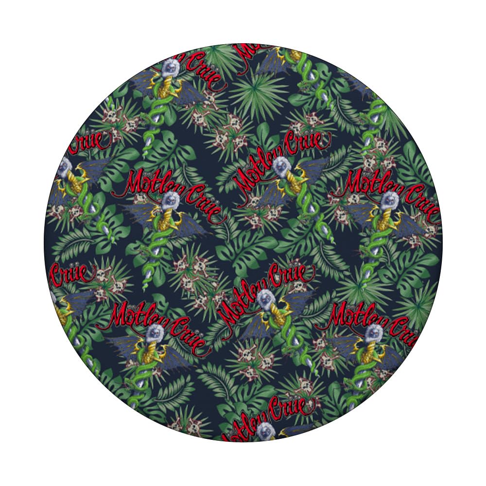 Mötley Crüe Dr. Feelgood Hawaiin AOP PopSockets Adhesive PopGrip, Black - Image 3