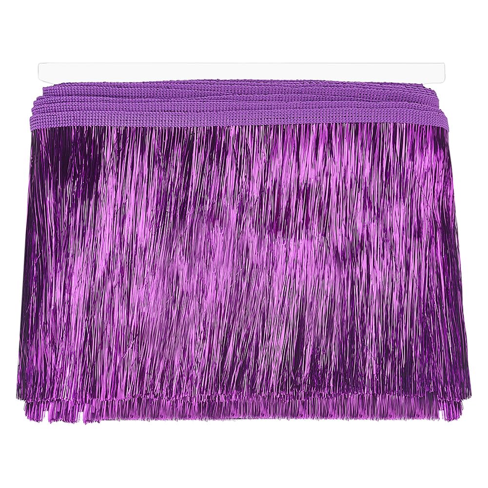 Bordure à Franges Métalliques 10m X 15cm - Rouge/violet Pour Décoration Fête, Mariage, Anniversaire