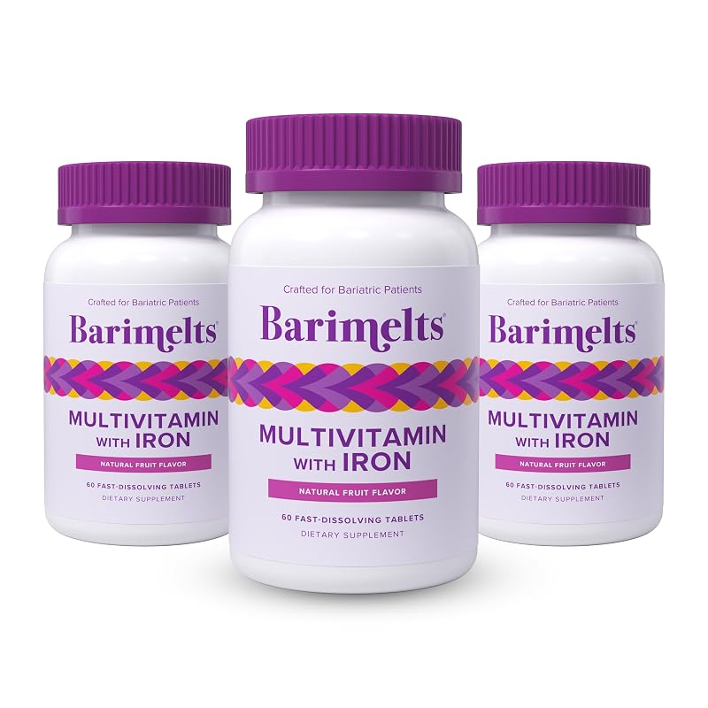 BariMelts Multivitamínico feminino com ferro, 180 comprimidos (pacote com 3)