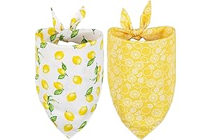 Whaline Yellow Lemon Dog Bandana: The Perfect Dog Apparel Accessory for Festive Occasions