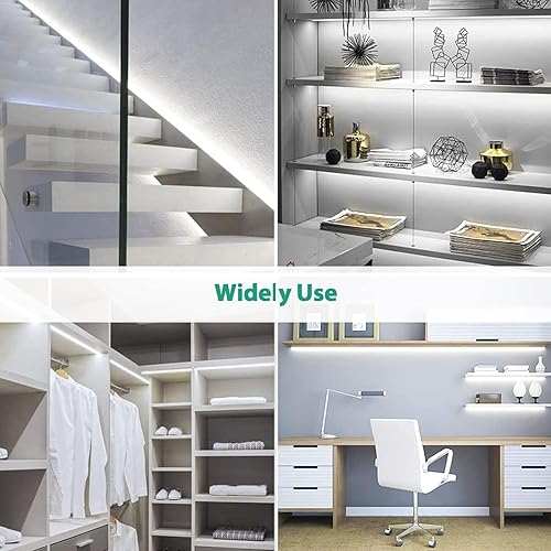 Miniatura 7 de Lamomo Tira de luces LED, 65.6 pies, luces LED de neón blancas regulables, tira de luz LED impermeable de 24 V, luces de neón flexibles de 6000 K