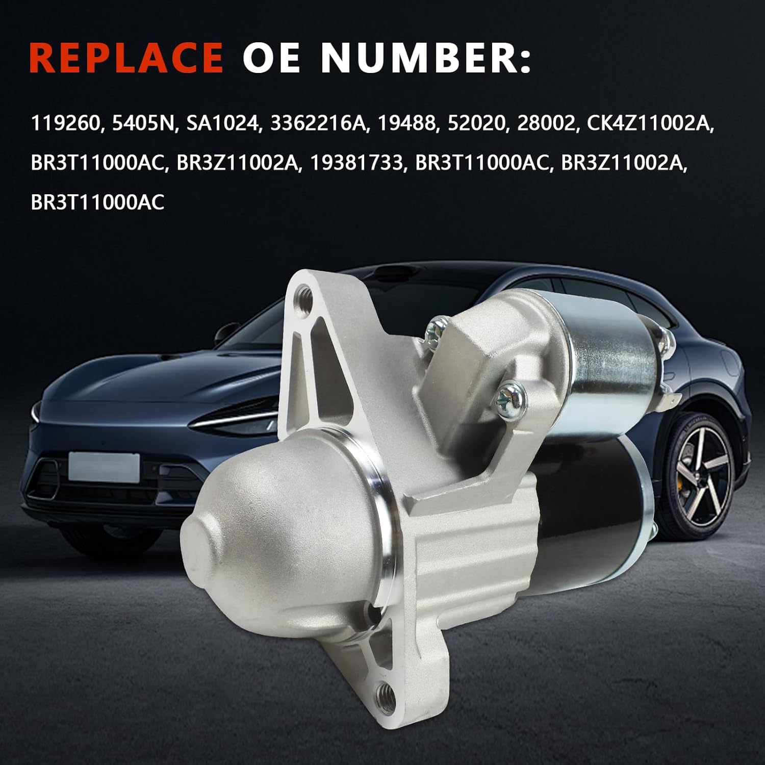 5405N Starter Motor Replacement for 2011-2012 Ford F150, 2011-2012 Ford Mustang OE# BR3T-11000-AC, BR3Z-11002-A