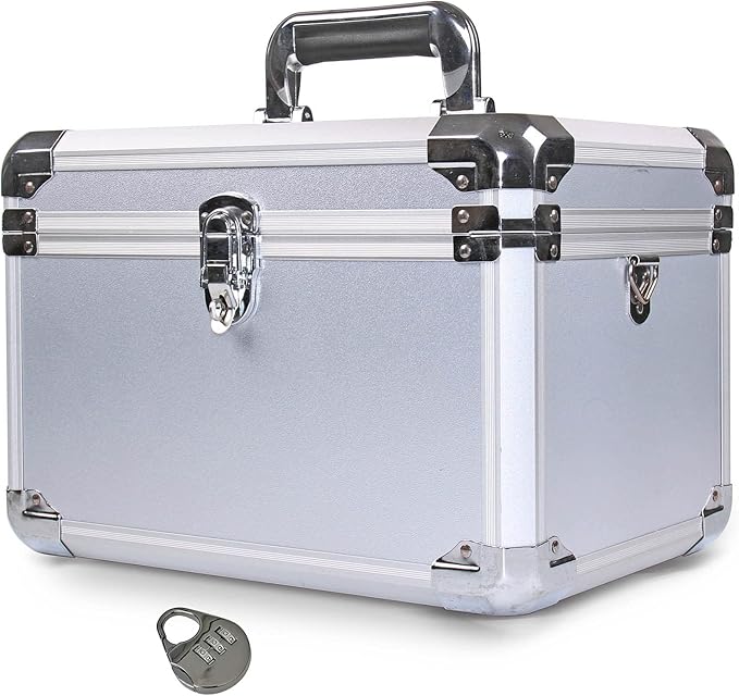 Buyineast Medication Combination Lock Box L13"x W9.5"x H9" First Aid