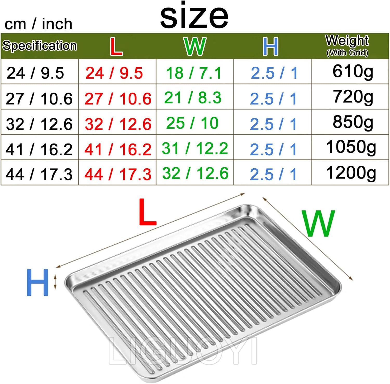 Nonstick Stainless Steel Baking Sheet with Cooling Rack Heavy Duty Heatresistant Warpresistant 270x210mm(440x320mm)