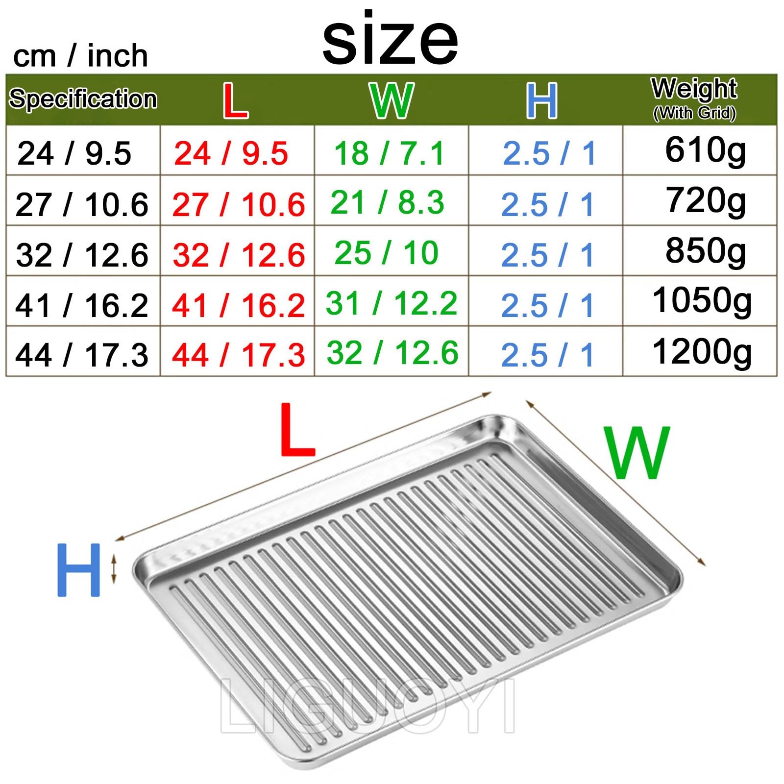 Bandeja Rectangular de Acero Inoxidable con Rejilla para Enfriar, bandejas metálicas antiadherentes y Resistentes al Calor, bandejas para Rollos de gelatina, bandejas para Hornear