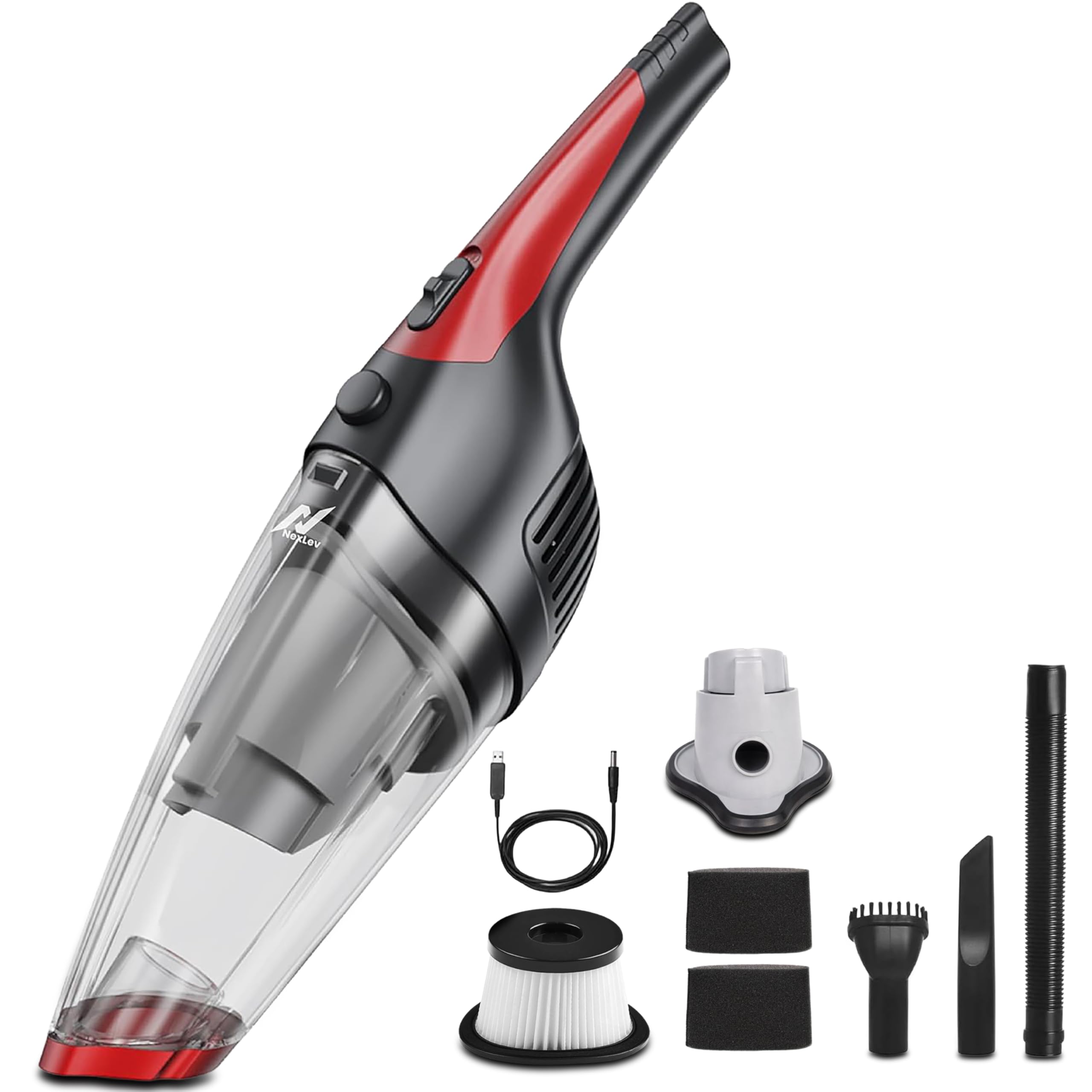 NexLev Cordless Wet & Dry Vacuum Cleaner|For Home Car & Office Use|3 Attachments |HEPA to capture dust | 4000 mAh Battery|Quick Cleaning of Desk, Coffee tea or Water Spill | Compact & Portable | VC-05-image-33