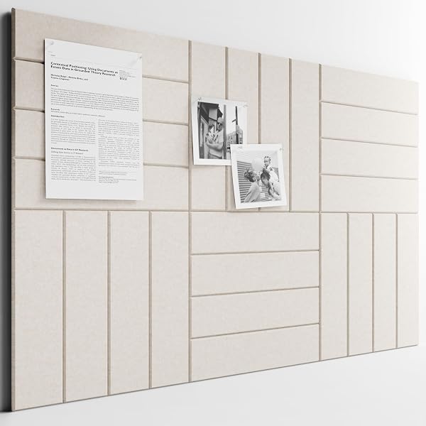 Bumusty Large Felt Bulletin Board 36"x24" Cork Board Alternative