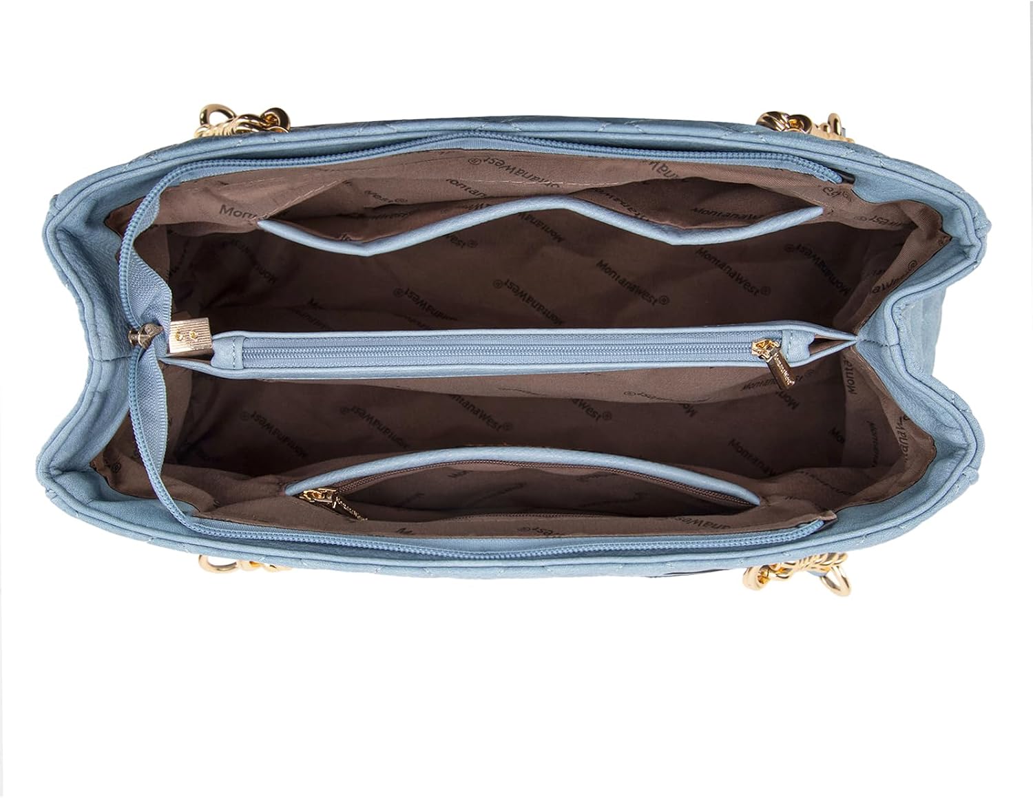 Montana West MEDIUM Tote Bag for Women Quilted Chain Handbags Shoulder Purse - Image 6