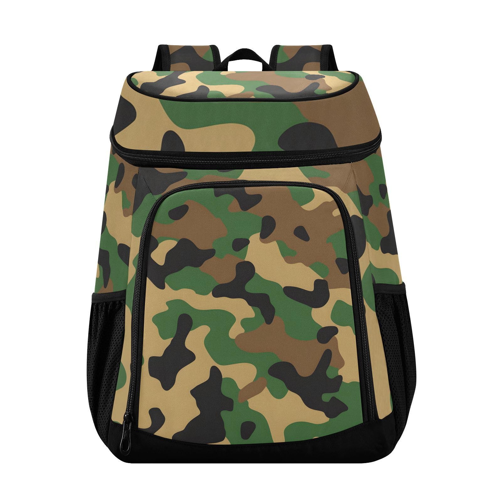 Army Camouflage Cooler Backpack Cooler Insulated Leak Proof Lunch Backpack 36 Cans Waterproof Soft for Men Women Picnic Hiking Camping Beach