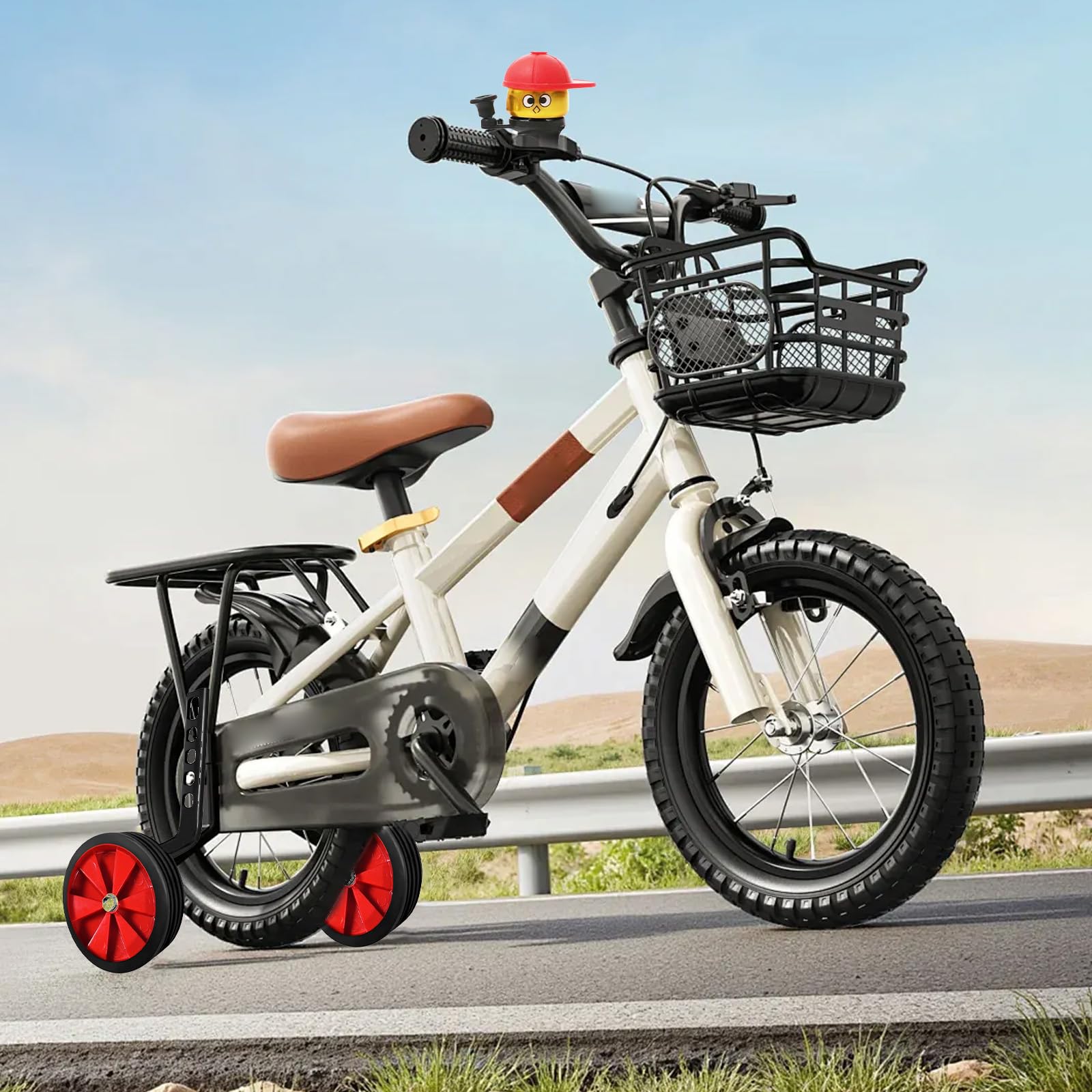 Stabilisateur Velo,Roues D'entraînement Réglables,Vélo Roue Auxiliaire,Universelles Roues de Vélo Stabilisateur,Roulette Velo Universelle,pour Vélos 12-20 Pouces