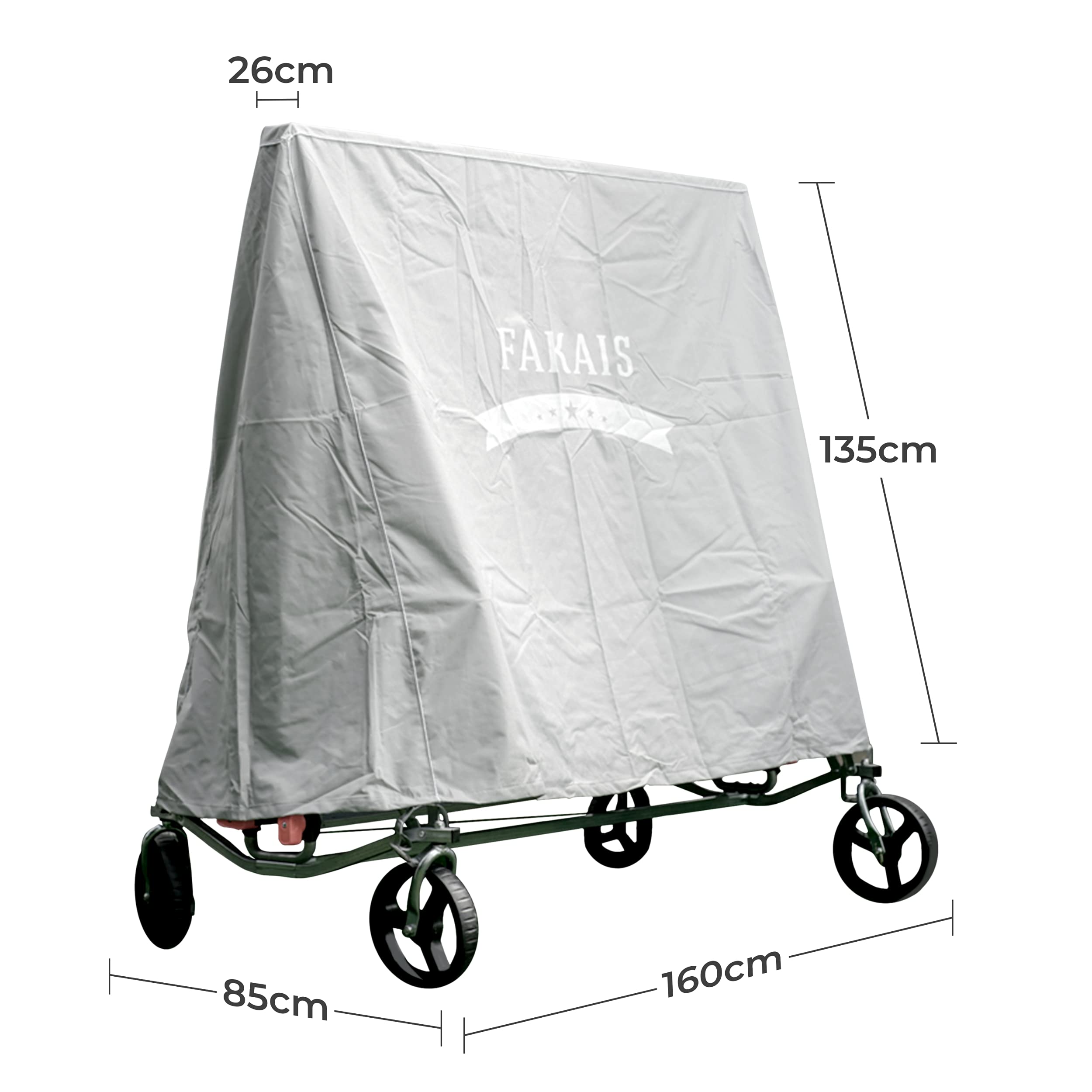 funda protectora de mesa de ping pong para exteriores, impermeable resistente al desgarro, al viento, al sol, a la lluvia y a la nieve, Anti-UV Protección PVC oxford 600 D, 160x85x135x26 cm