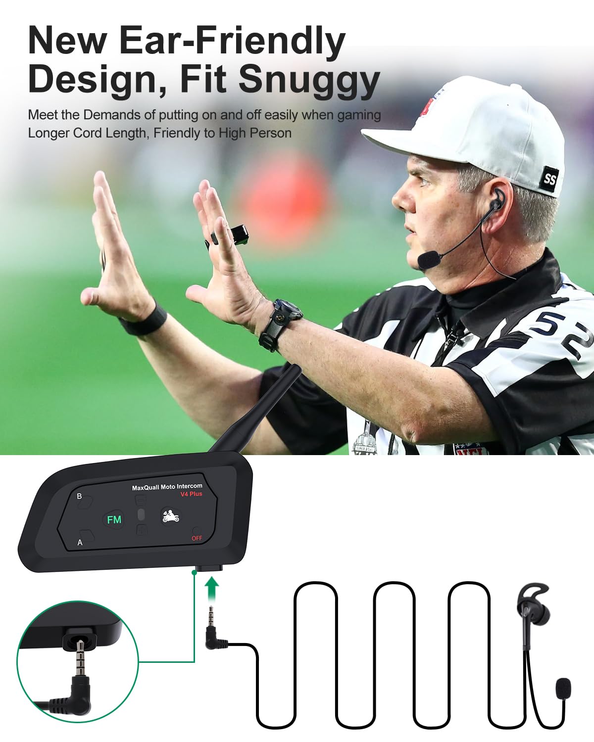 Referee Communication System V4 Plus 4 Personfootball headset - Dettaglio
