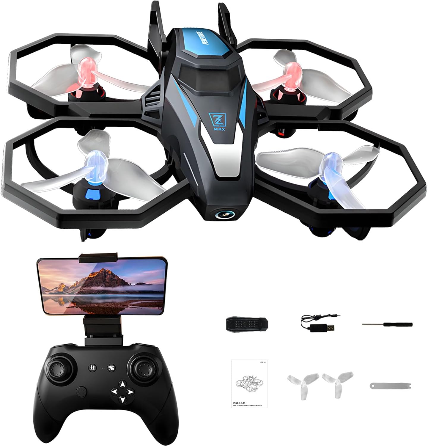Drone With Camera 1080P HD for Adults Kids Beginner, FPV Real-time Transmission, WiFi RC Quadcopter Helicopter, 3D Flips, Gravity Control, Gesture Photo, Altitude Hold, 3 Speeds Drone With Camera 1080P HD for Adults Kids Beginner, FPV Real-time Transmission, WiFi RC Quadcopter Helicopter, 3D Flips, Gravity Control, Gesture Photo, Altitude Hold, 3 Speeds