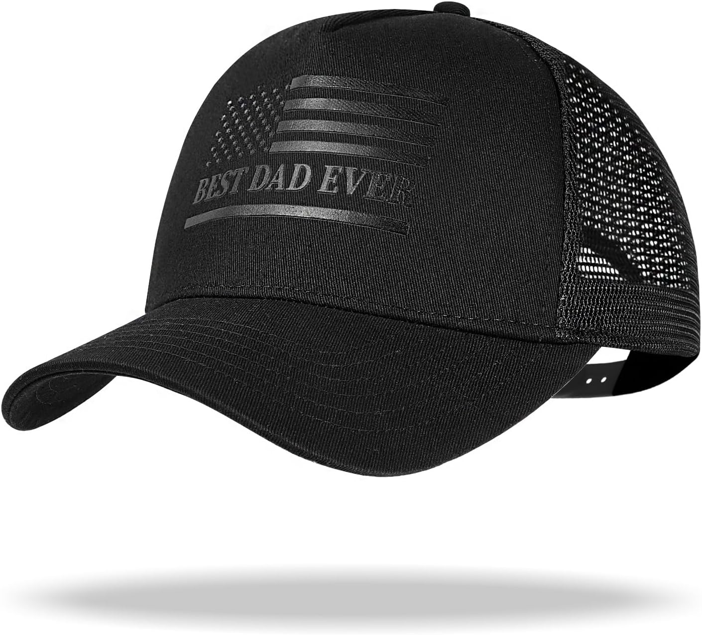 Oversize XXL American Flag Trucker Hat for Big Heads, Adjustable Mesh Snapback Baseball Cap, 3D Embossed Flag