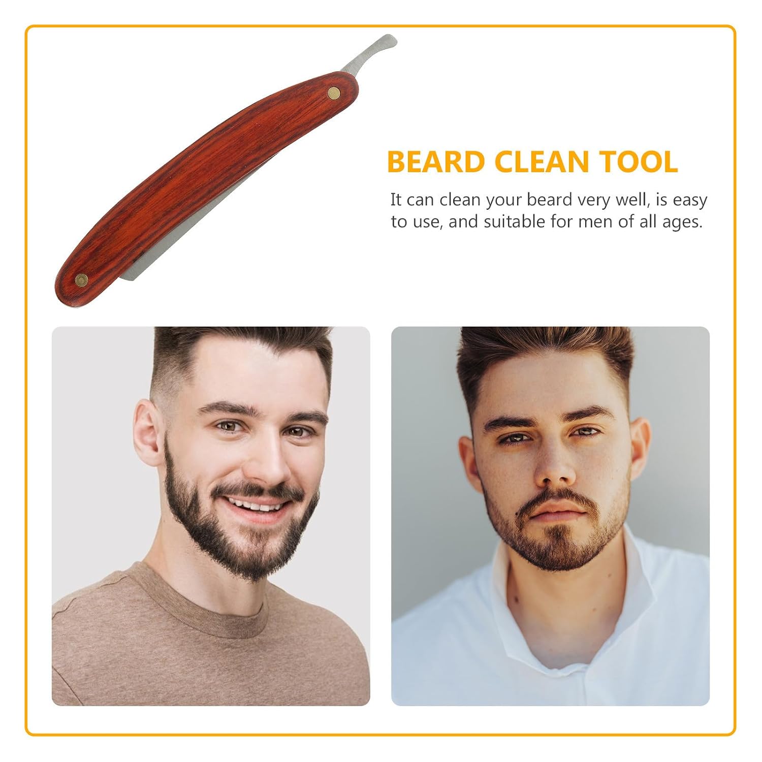 Straight Razor Manual Shaving Tool Stainless Steel Foldable for Men
