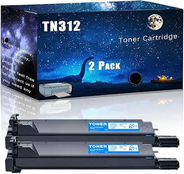 TN312 Compatible Toner Cartridge Replacement for Konica Minolta High Yield Compatible bizhub C300 C352 C352P Printers, Meet Printing Needs 2 Pack Black