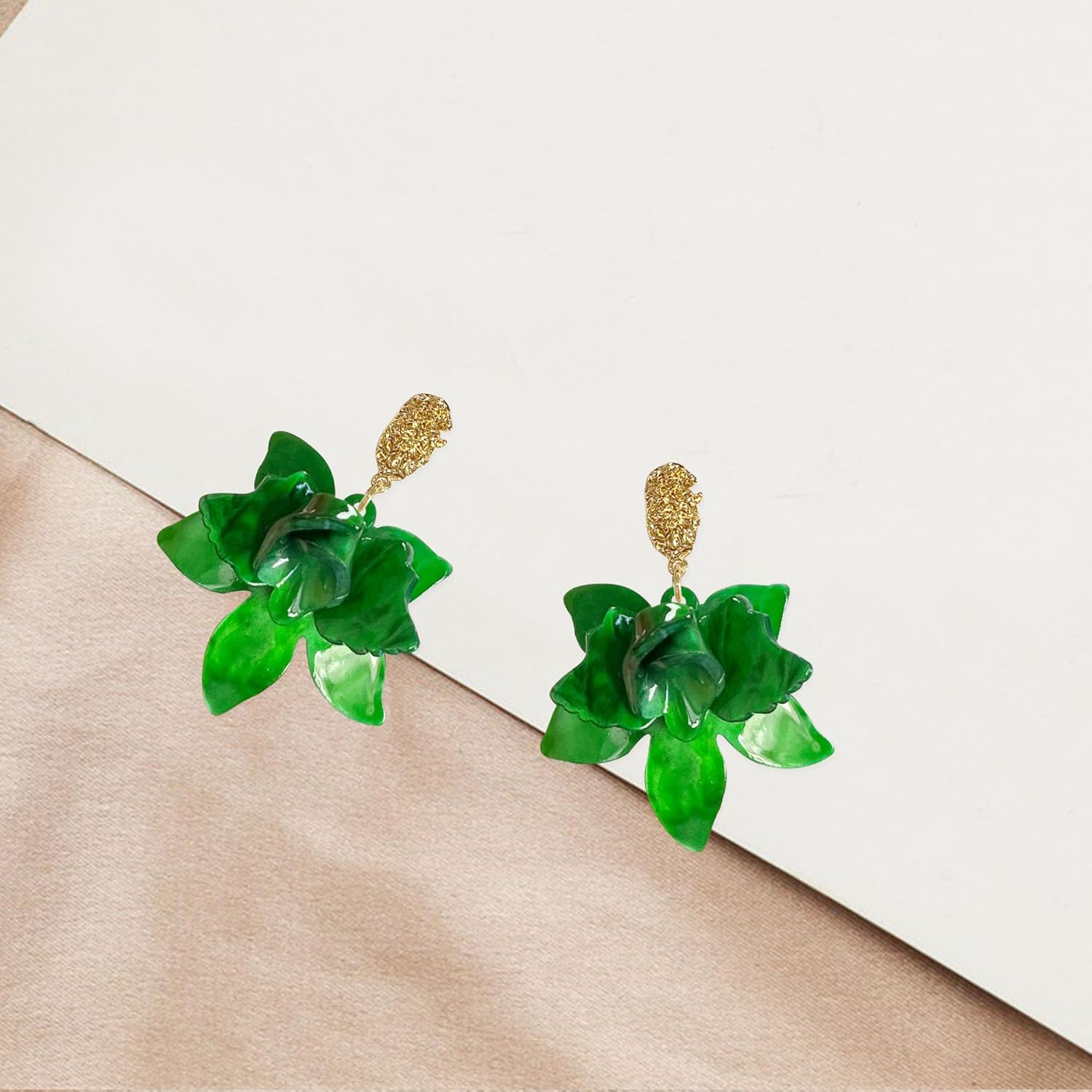 Resin Acrylic Flower Dangle Earrings for Women Bohemian Large Flower Stud Earrings Statement Floral Earrings Jewelry - Image 7