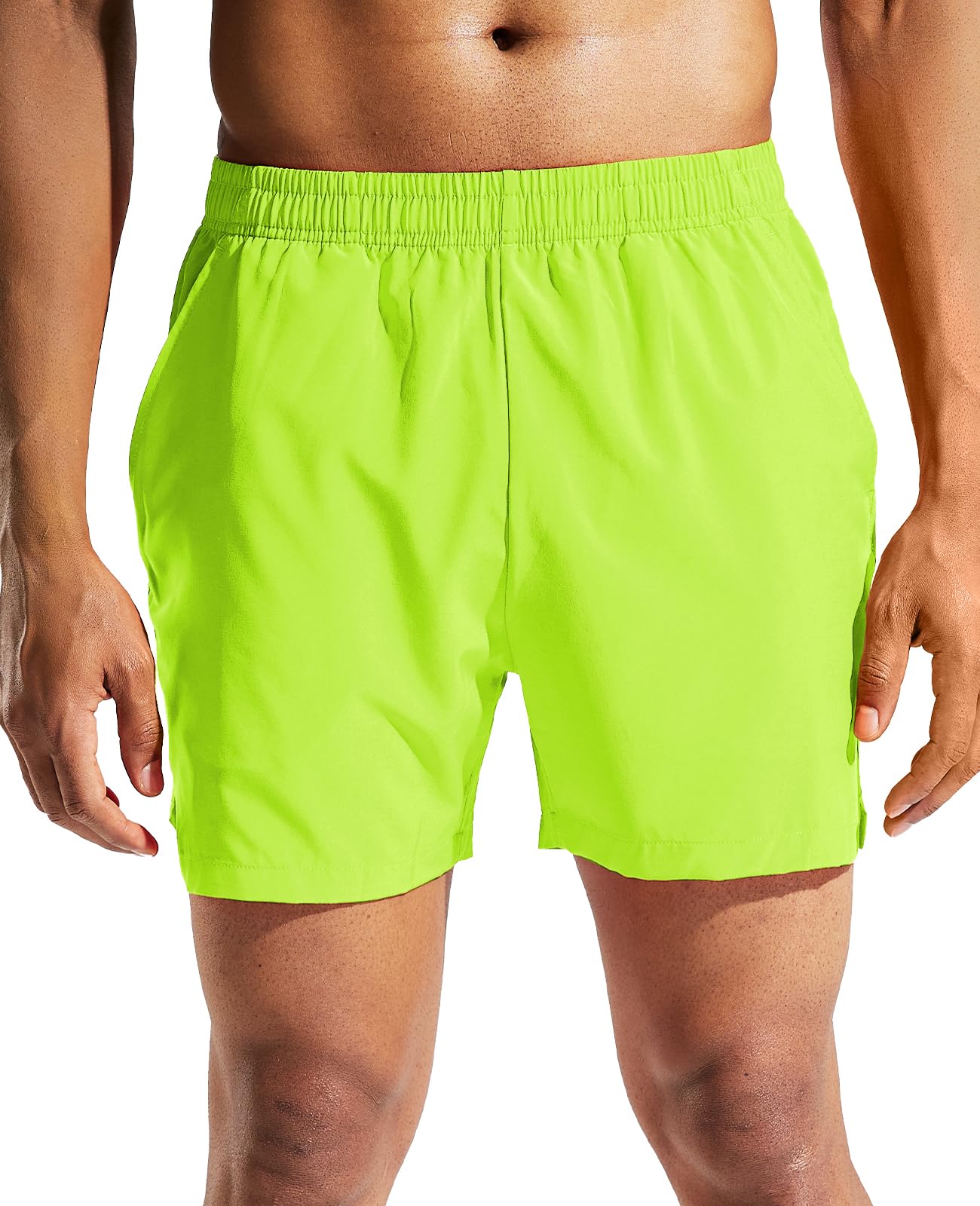 MIER Pantaloncini da corsa da uomo da 12,7 cm, con tasche, ad asciugatura rapida, leggeri, pantaloncini da allenamento in palestra, elastico in vita