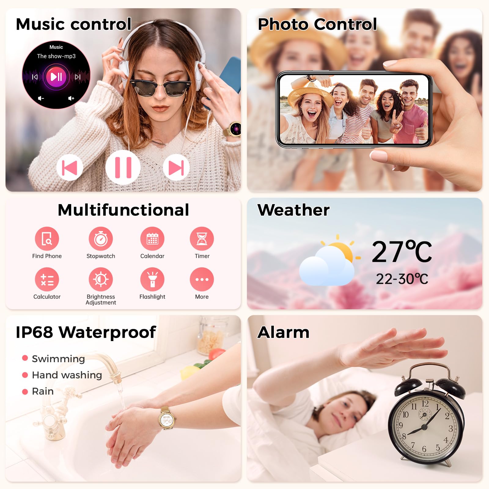 Reloj Inteligente Mujer, 2025 Nuevo Smartwatch Mujer con Llamadas, Smart Watch Ciclo Menstrual/Monitor de Sueño/SpO2/Podómetro/110+ Modos Deportivos, IP68 Impermeable Reloj Deportivo para Android iOS