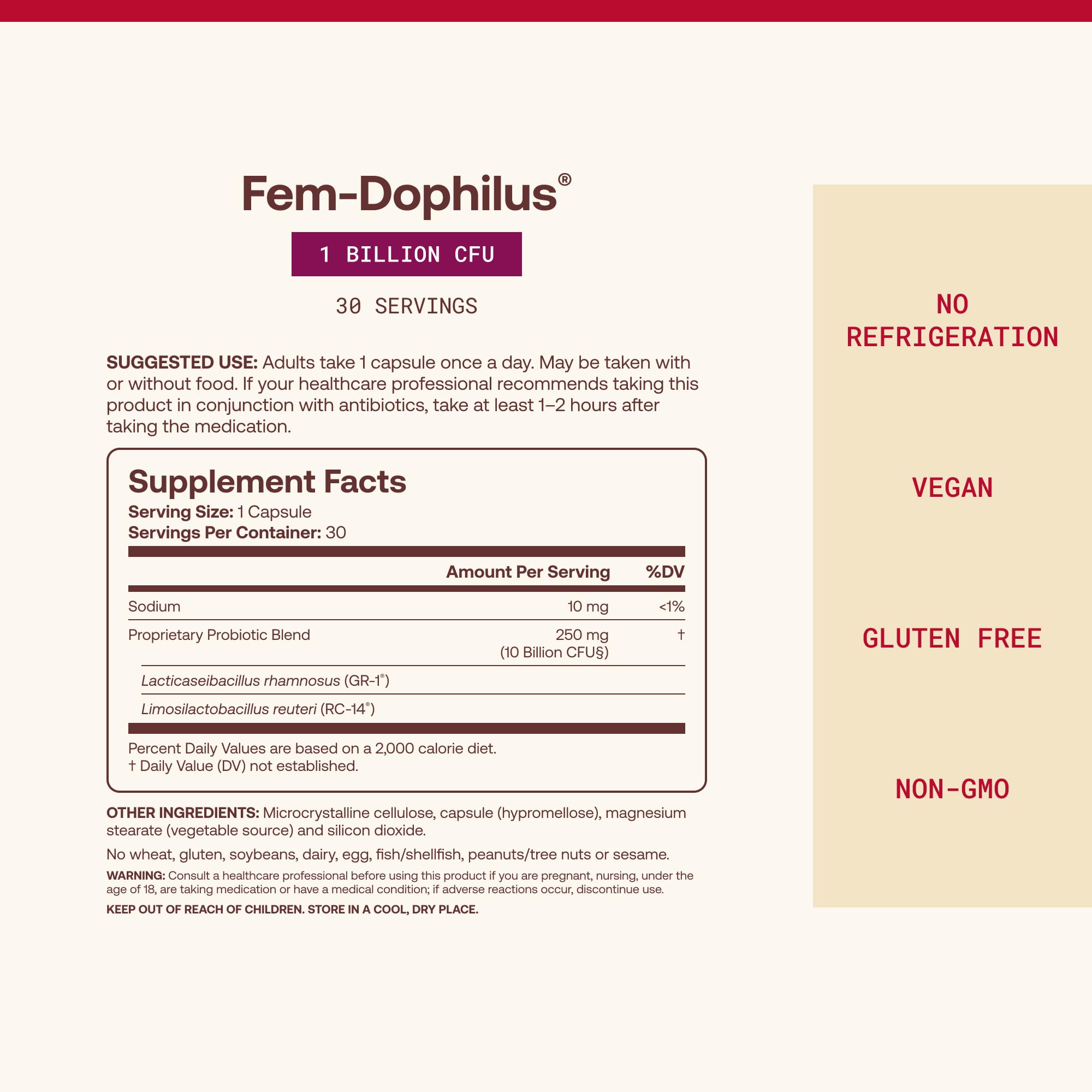 Jarrow FemDophilus Probiotics, Vaginal & Urinary Tract Support, 60 Capsules — Amazon image 4