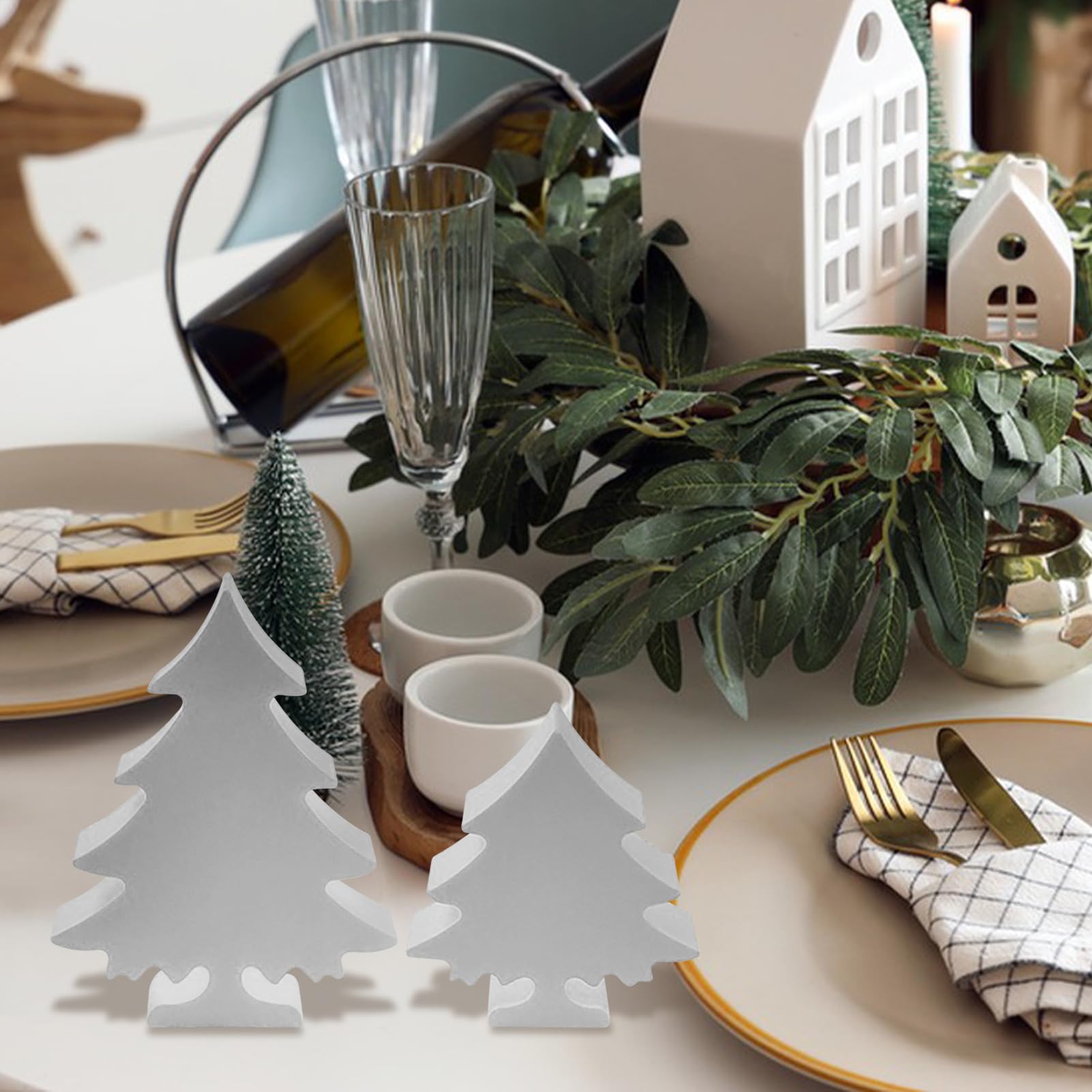 3er Set Weihnachtsbaum Silikonformen - DIY Formen Für Kerzen & Gips