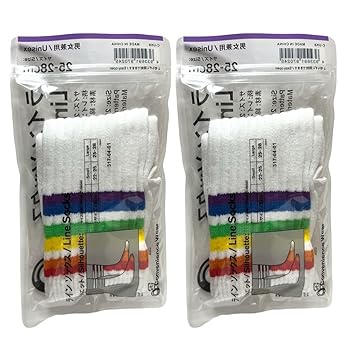 Amazon | [ファミリーマート] ラインソックス レインボー 2足