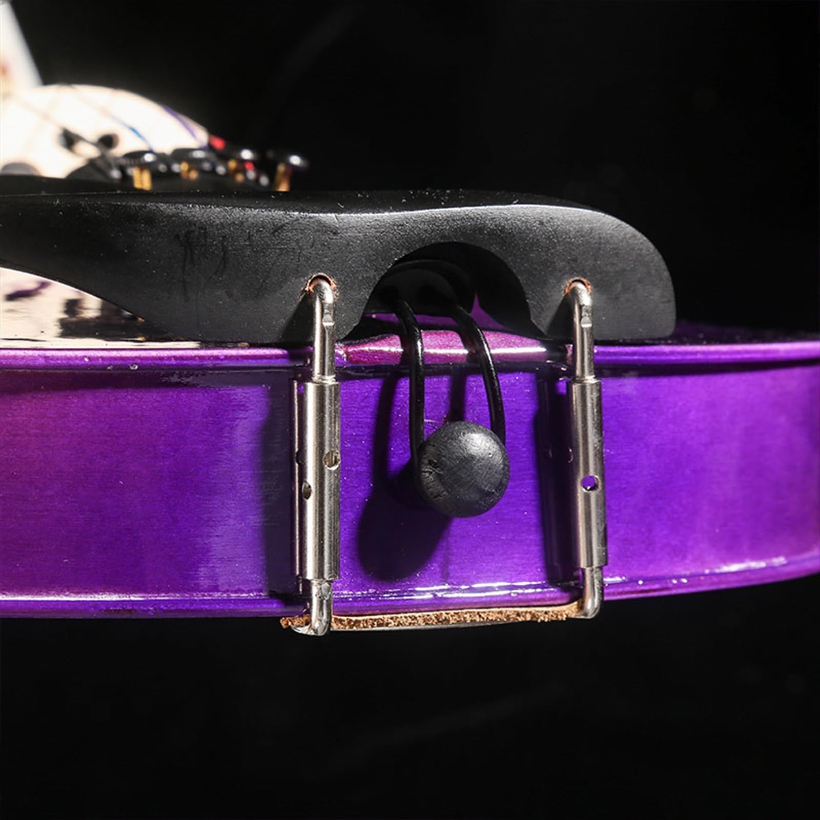 Geige Lila Violine Anfänger Übung Violine Weiß Kiefer Saitenhalter(1/2)