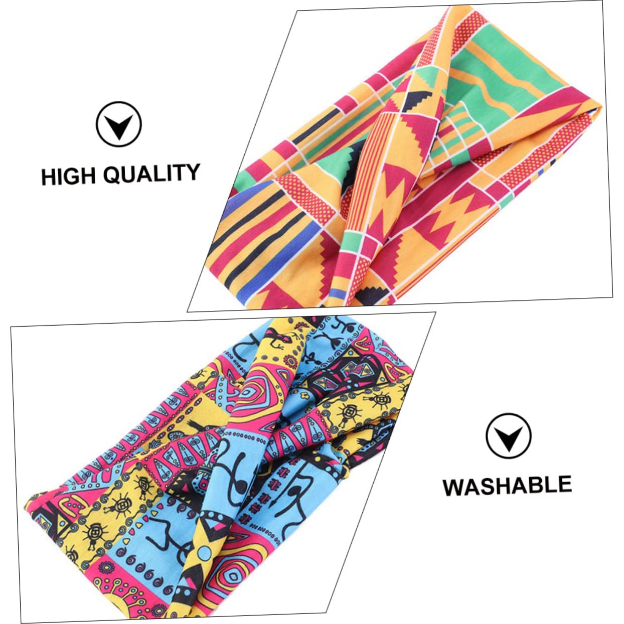 DOITOOL 18stücke Ethnische Haarbänder Für Damen Elastische Sport-stirnbänder Geometrischem Design Für Yoga Fitness Und Alltag Komfortabel Und Stylisch