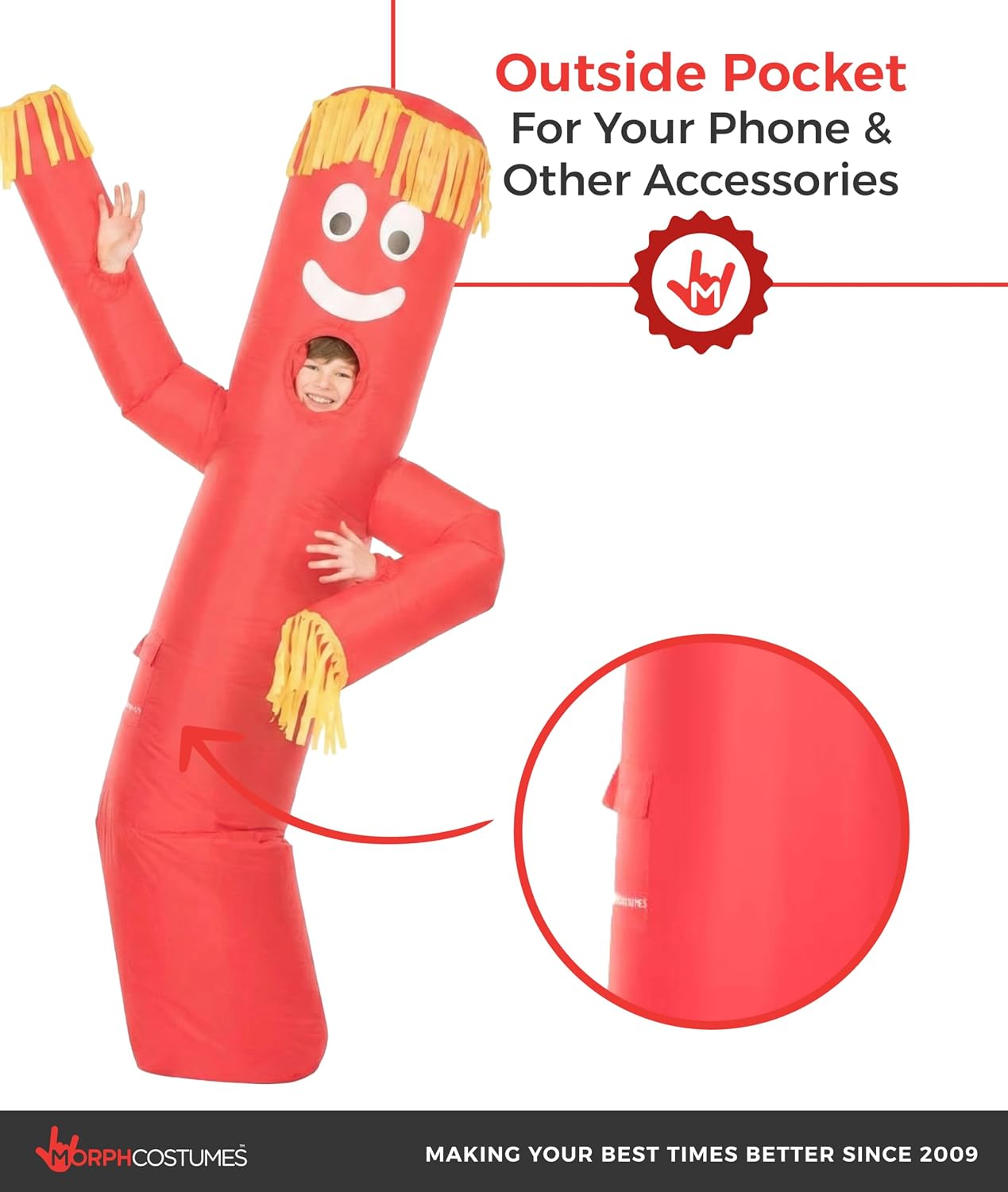 Morph Tube Dancer Costume, Inflatable Costumes for Kids, Tube Man Costume, Blow Up Costumes for Kids