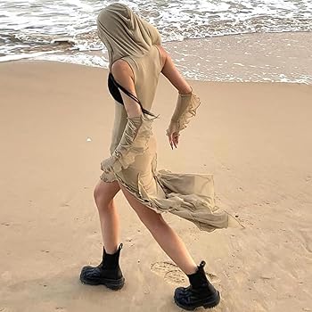 Amazon.com: YISHATIER Wasteland Punk Cloak With Hood