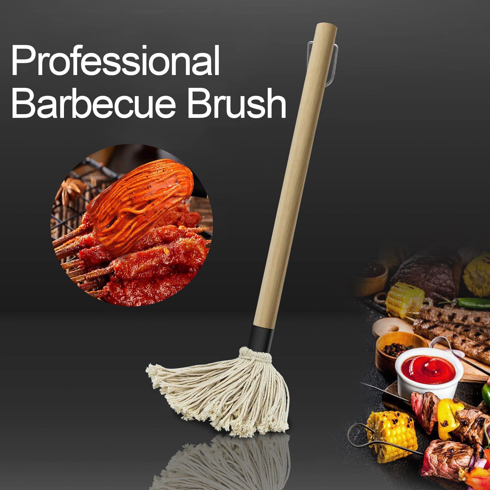 Pennello Per Salsa E Marinatura Per Barbecue – 11 1/2 Pollici, Cotone, Regent Products