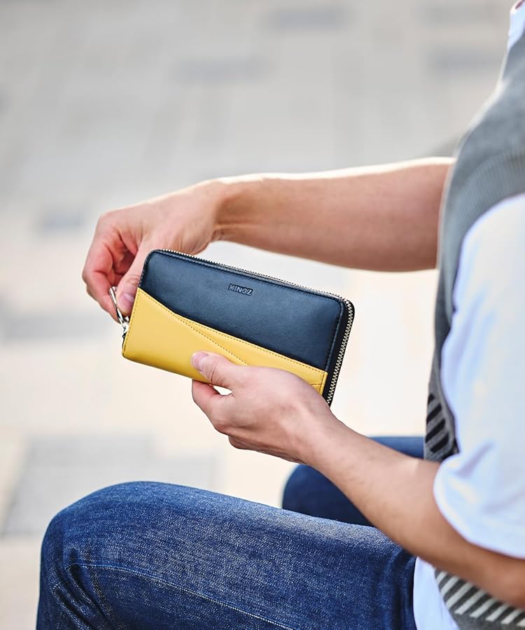 Amazon | バイカラー ラウンドファスナー長財布 | KINGZ by Samantha