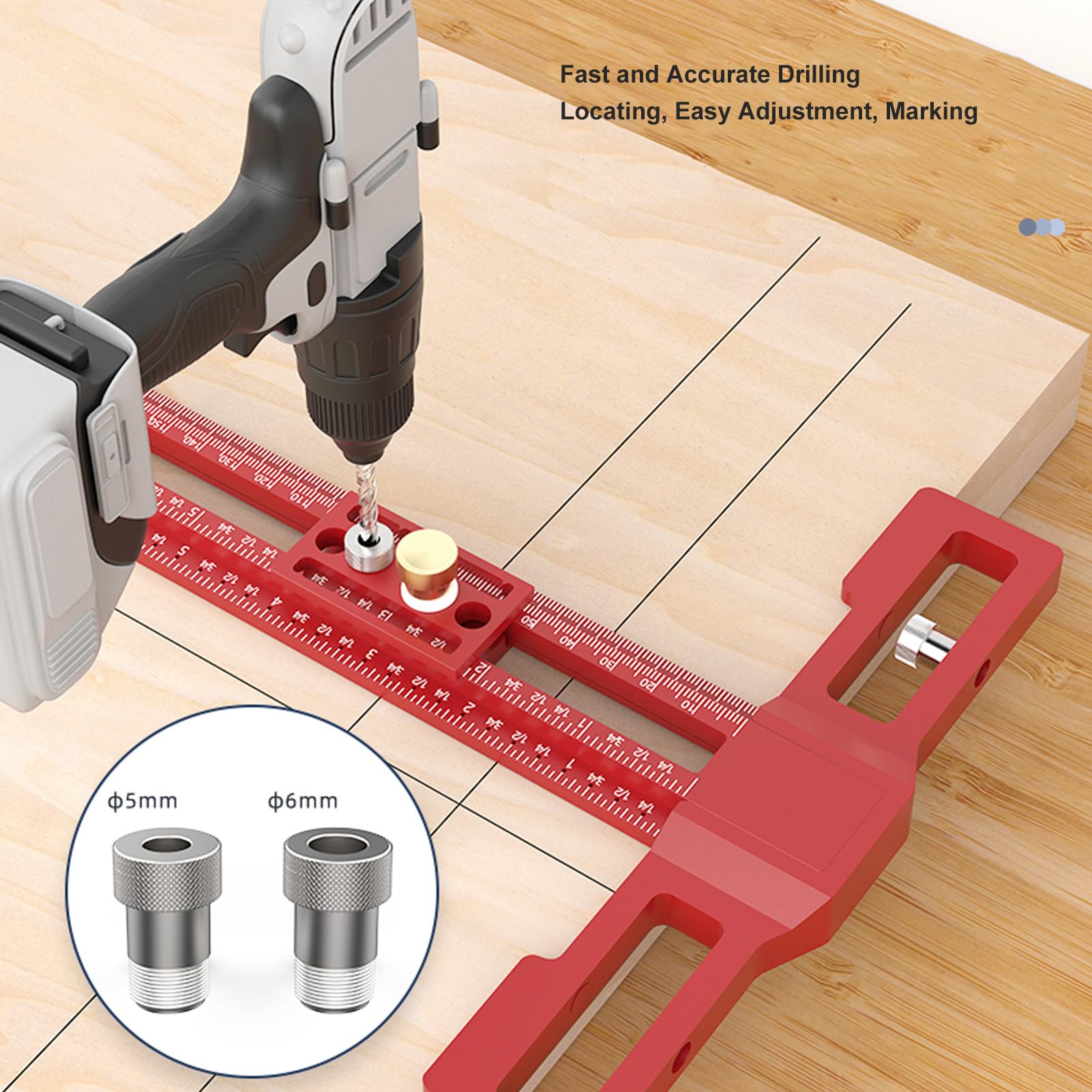 T Square Regla de 24 Pulgadas Herramienta de Medición de la Carpintería de Aluminio Herramienta de Trabajo de Carpintería de Aluminio para Elaboración, Marcado, Diseño y Medición