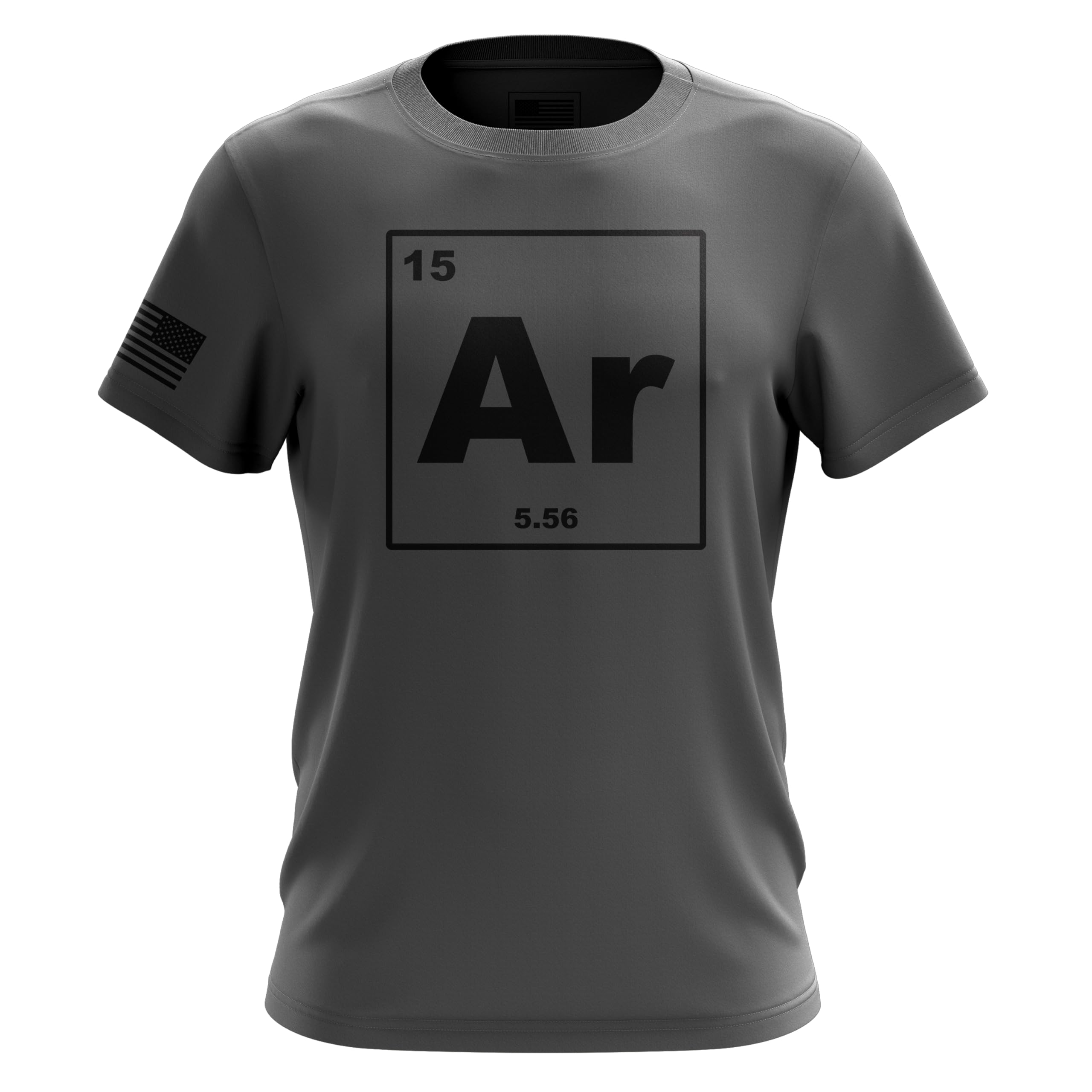 Tactical Pro SupplyMen's Patriotic Military Army Printed USA Flag T-Shirt | Made from 100% Cotton | Patriotic T-Shirt Gray