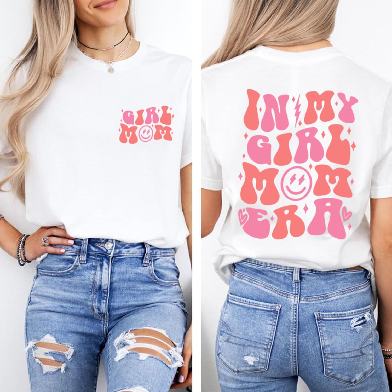 in My Girl Mom Era Shirt Mama Graphic Tees for Women Mother's Day Tshirt Gift Casual Funny Letter Print Tops - Image 4