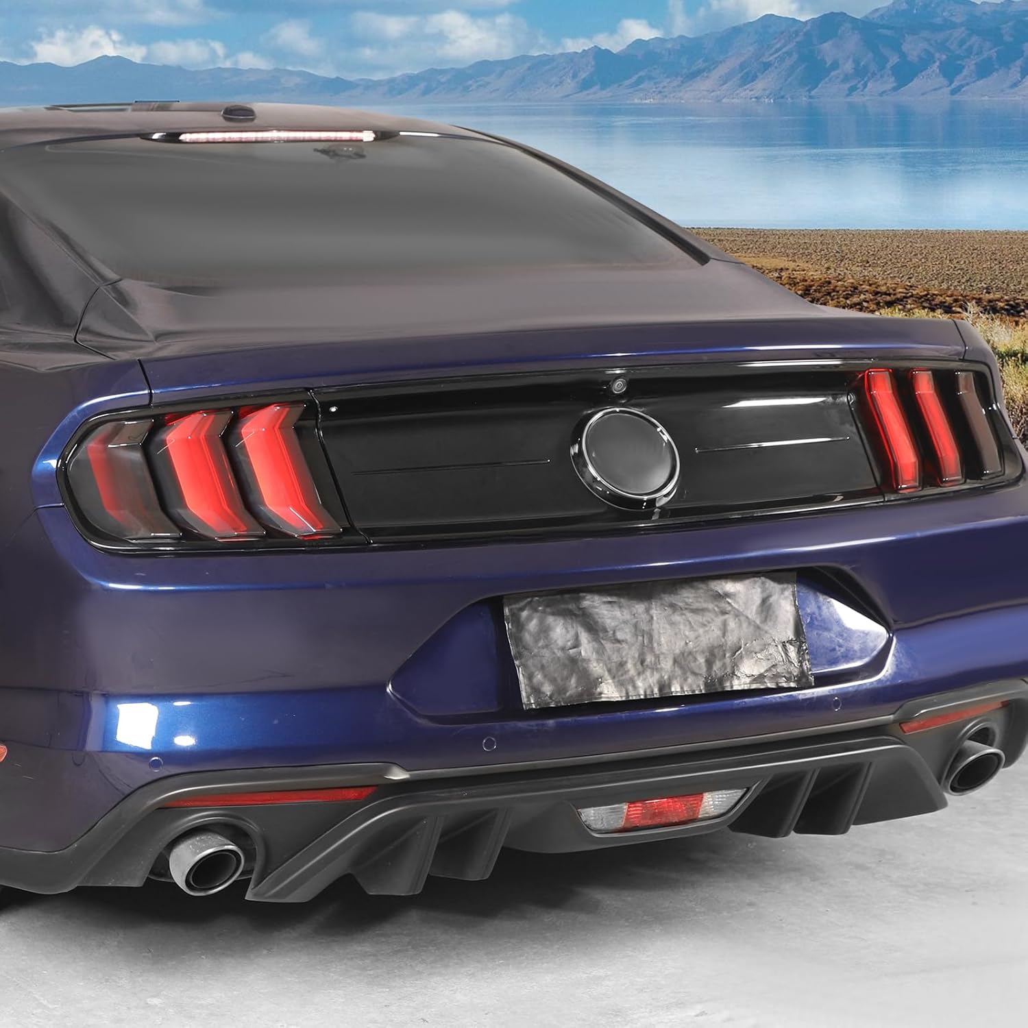 RT-TCZ Smoked Black Front Headlights Lamp Cover Tail Light Lamp Cover Kit Guard Trim Decoration Exterior Accessories for Ford Mustang 2018-2023