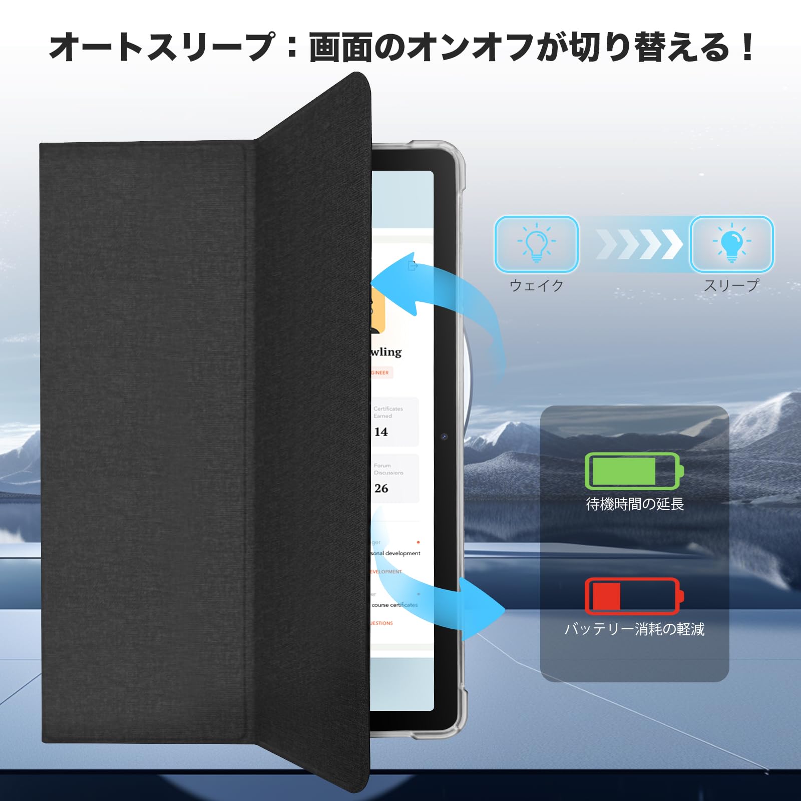 Amazon.co.jp: AvidPad A90S AI G99タブレット 専用手帳型ケース