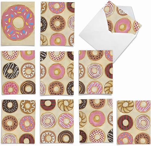 The Best Card Company Juego de 10 tarjetas de agradecimiento surtidas de 4 x 5.12 pulgadas con sobres (10 diseños, 1 cada uno) Time to send the