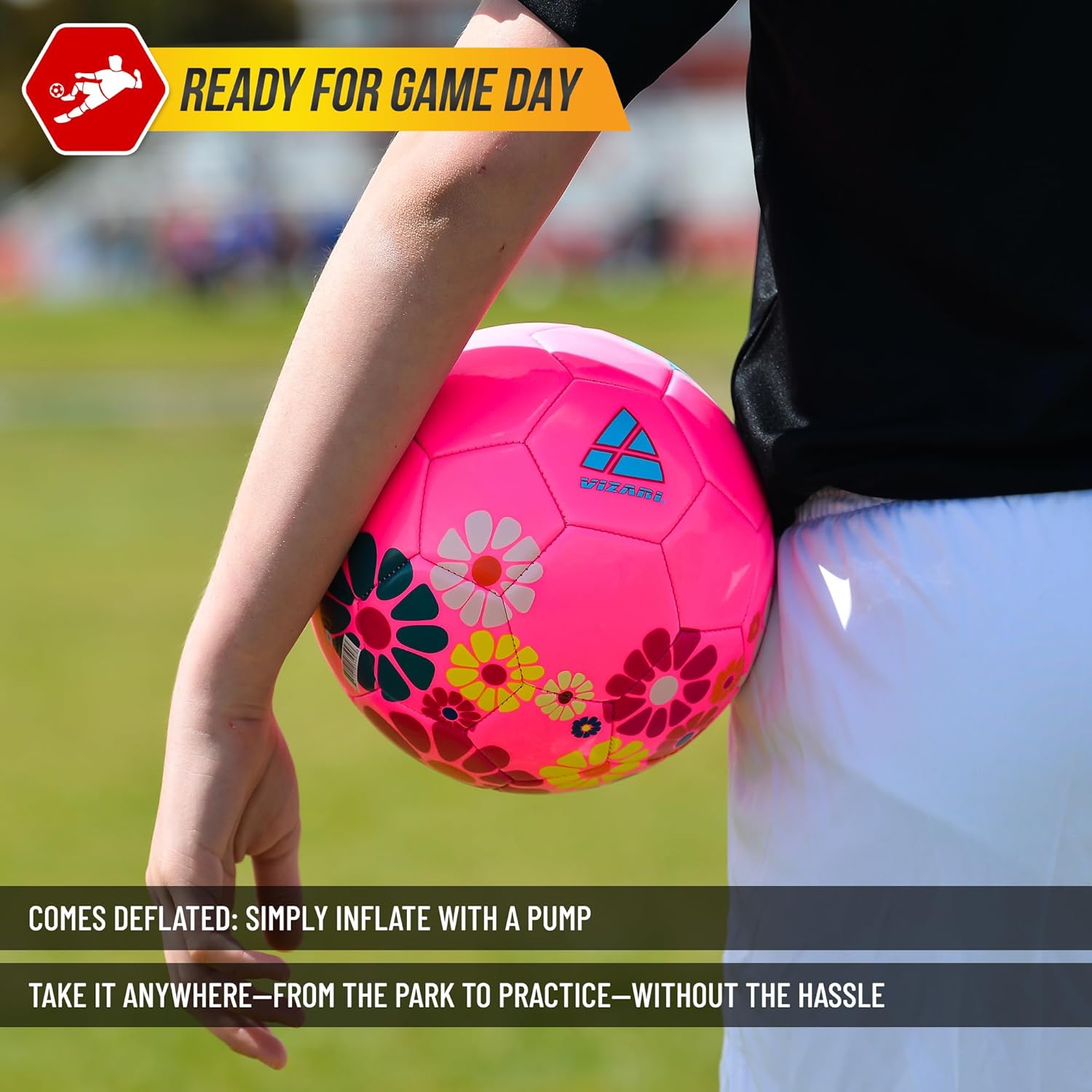 Vizari Soccer Ball for Youth, Adult, Kids | Sizes 3,4,5 | Durable Soccer Ball for Match & Practice | Perfect for Indoor & Outdoor Play