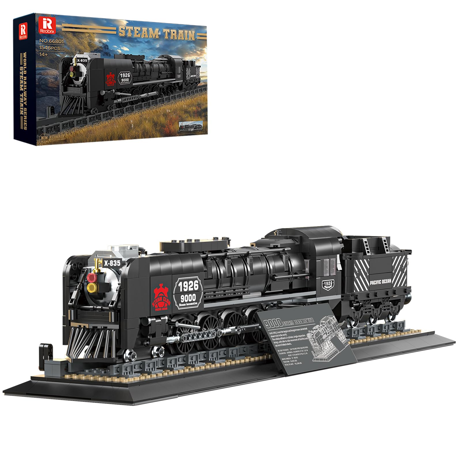 Amazon.com: Reobrix Steam Train Building Block 66801, Collectible