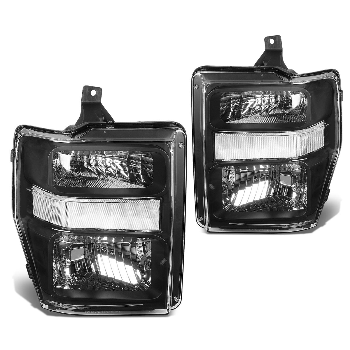 DNA MOTORING Black Housing Headlights