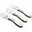 ECR4Kids My First Meal Pal Stainless Steel Forks, Toddler Silverware, White, Light Grey, 3-Pack