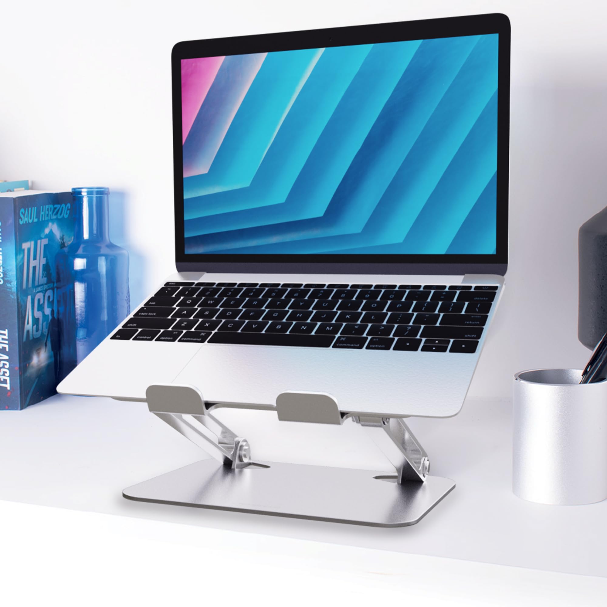 Desire2 Elevater Pro, Support pour Ordinateur Portable en Acier au Carbone, Support Réglable pour Ordinateur de Bureau, Accessoire de Bureau avec Hauteur Réglable, Support de Bureau Ergonomique