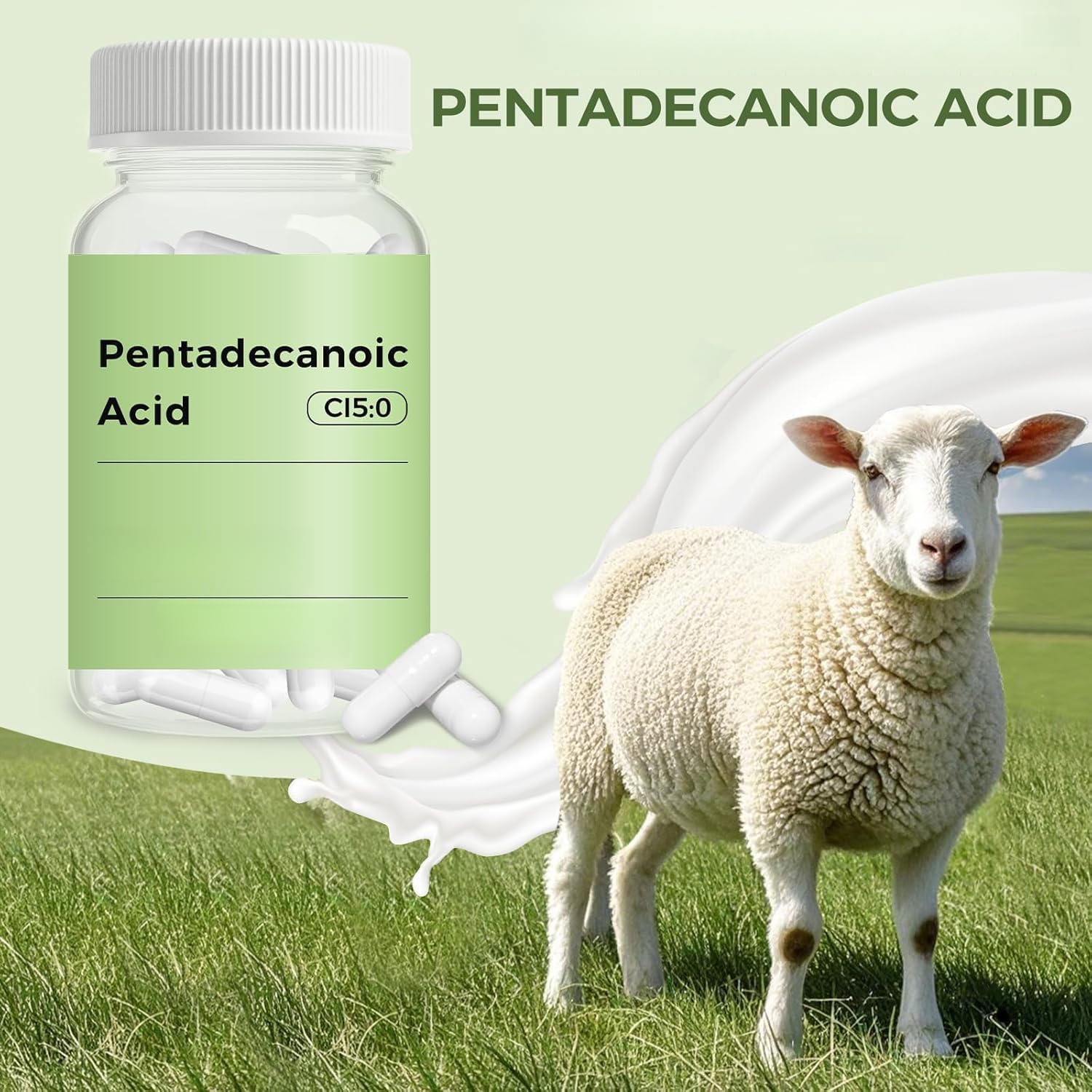 2PCS Ácido Pentadecanoico, Ácido Grasoso C15:0 – Apoyo Nutricional