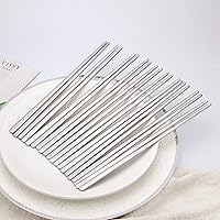 Vista 3 de 8 cucharas coreanas de acero inoxidable + 10 pares de palillos de acero inoxidable