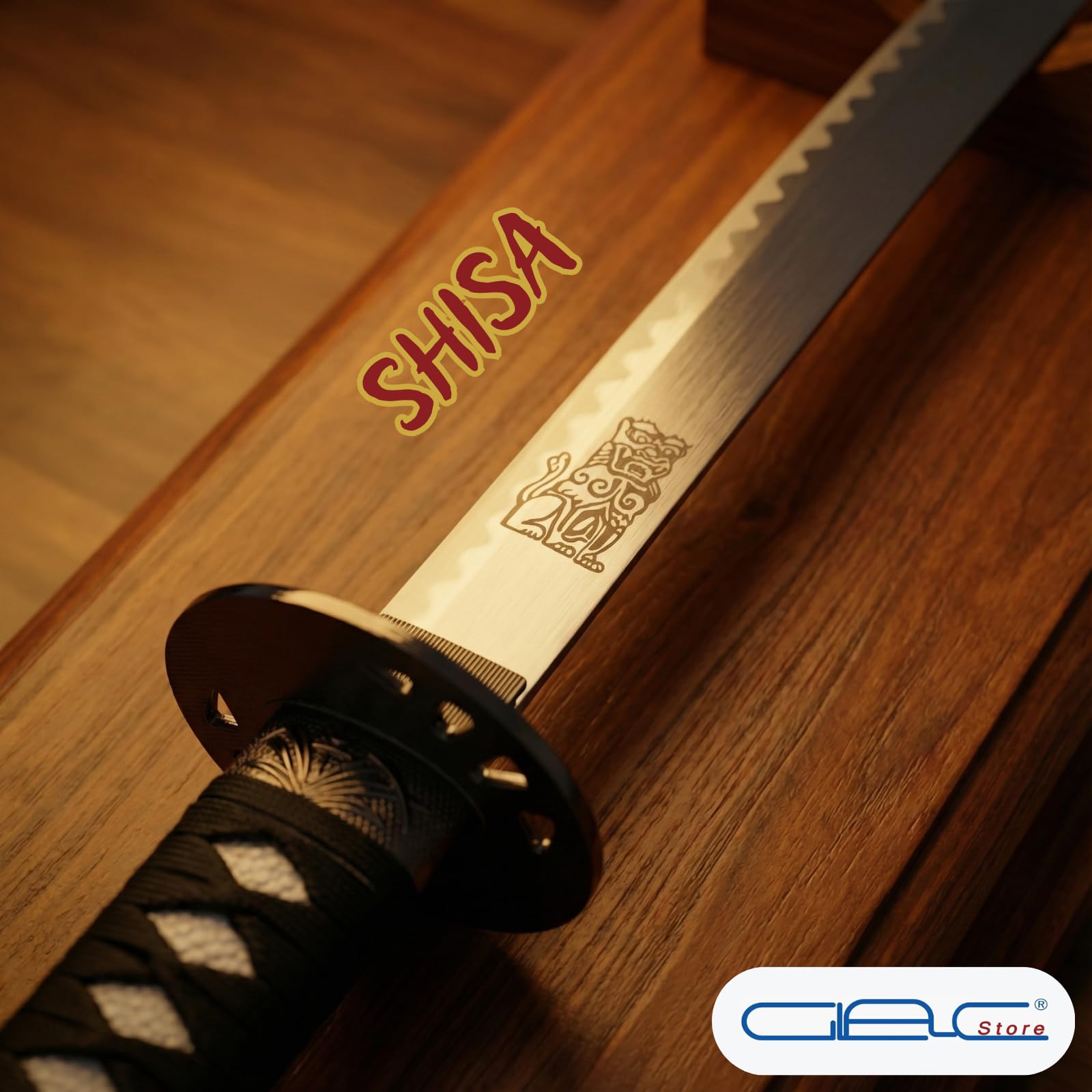 Katana Kill Bill Decorativa con Supporto incluso, Replica Non Affilata da Collezione, Spada Samurai 102 cm, 3 Modelli con Incisioni (Kill Bill 1)