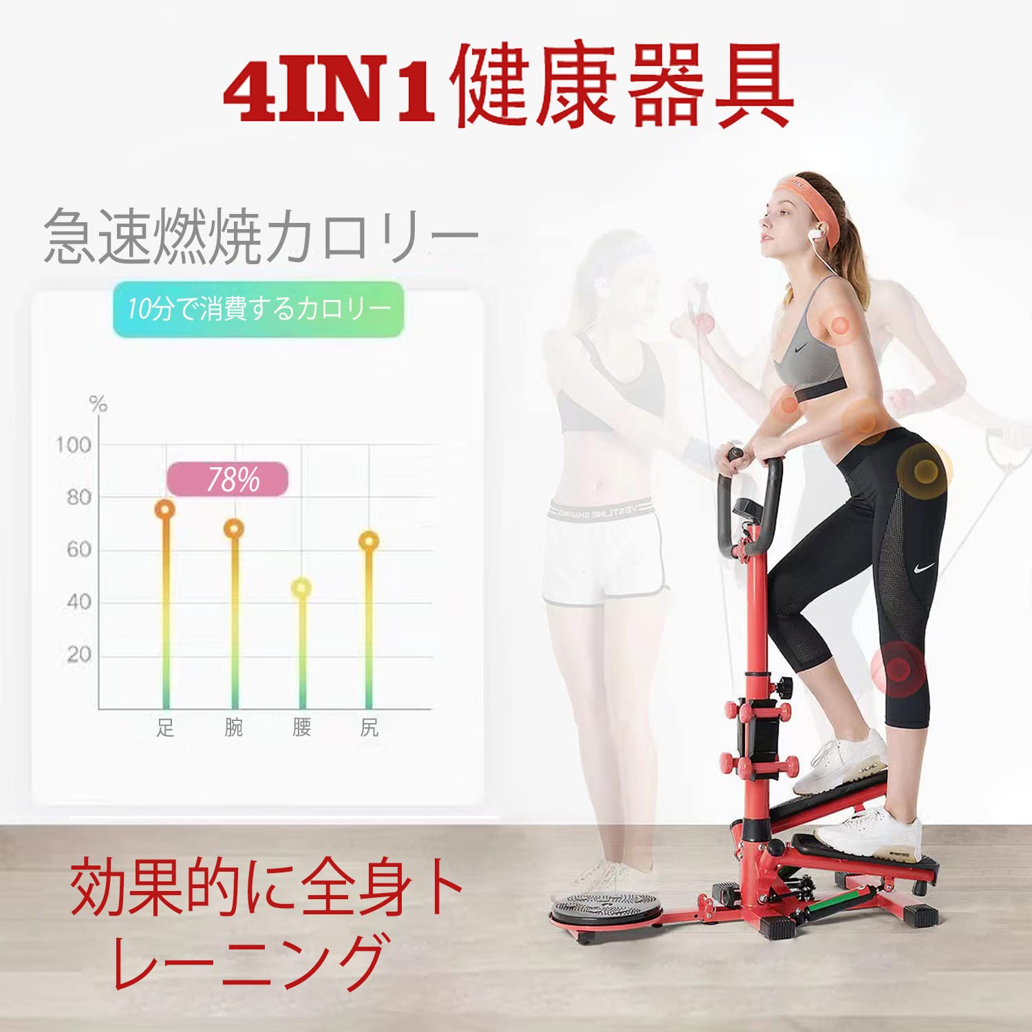 Amazon | HRouGE 【2022】ステッパー 自宅で有酸素運動 健康ステッパー