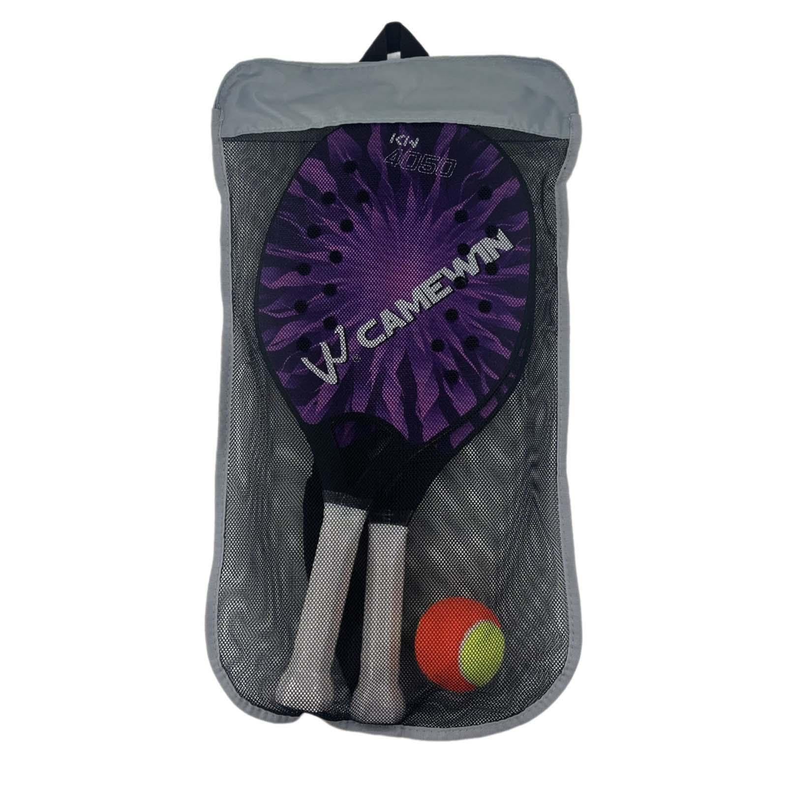 2 raquetas de tenis de playa para niños, agarre antideslizante, raqueta de tenis de playa, color morado, 46 x 21,4 x 2 cm